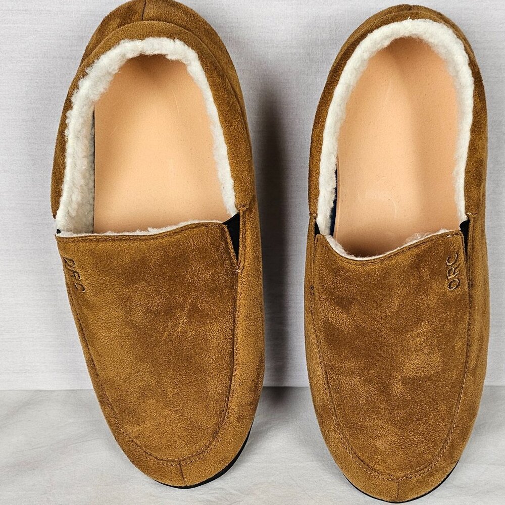 Dr Comfort Womens Slippers 11W Fleece Lined Nubuck Cozy House Shoes Gel Insert S - Picture 6 of 10